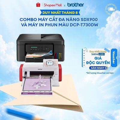 Combo máy cắt SDX900 + máy in DCP-T730DW