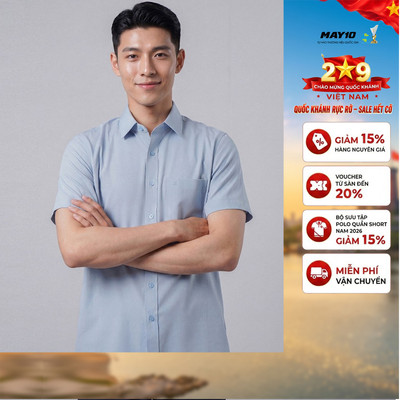 Áo Sơ mi nam cộc tay May 10 mã 010125092GB AM155