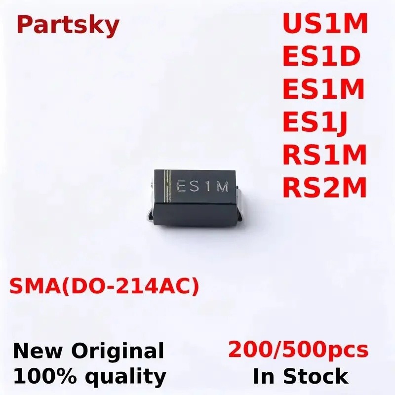 200 / 500 Chiếc Mới Chỉnh Lưu diode US1M ES1D ES1M ES1J RS1M RS2M DO-214AC SMA