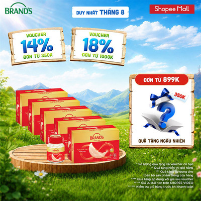 Combo 5 nước yến thật BRAND'S đường phèn (42 ml x 30 lọ)