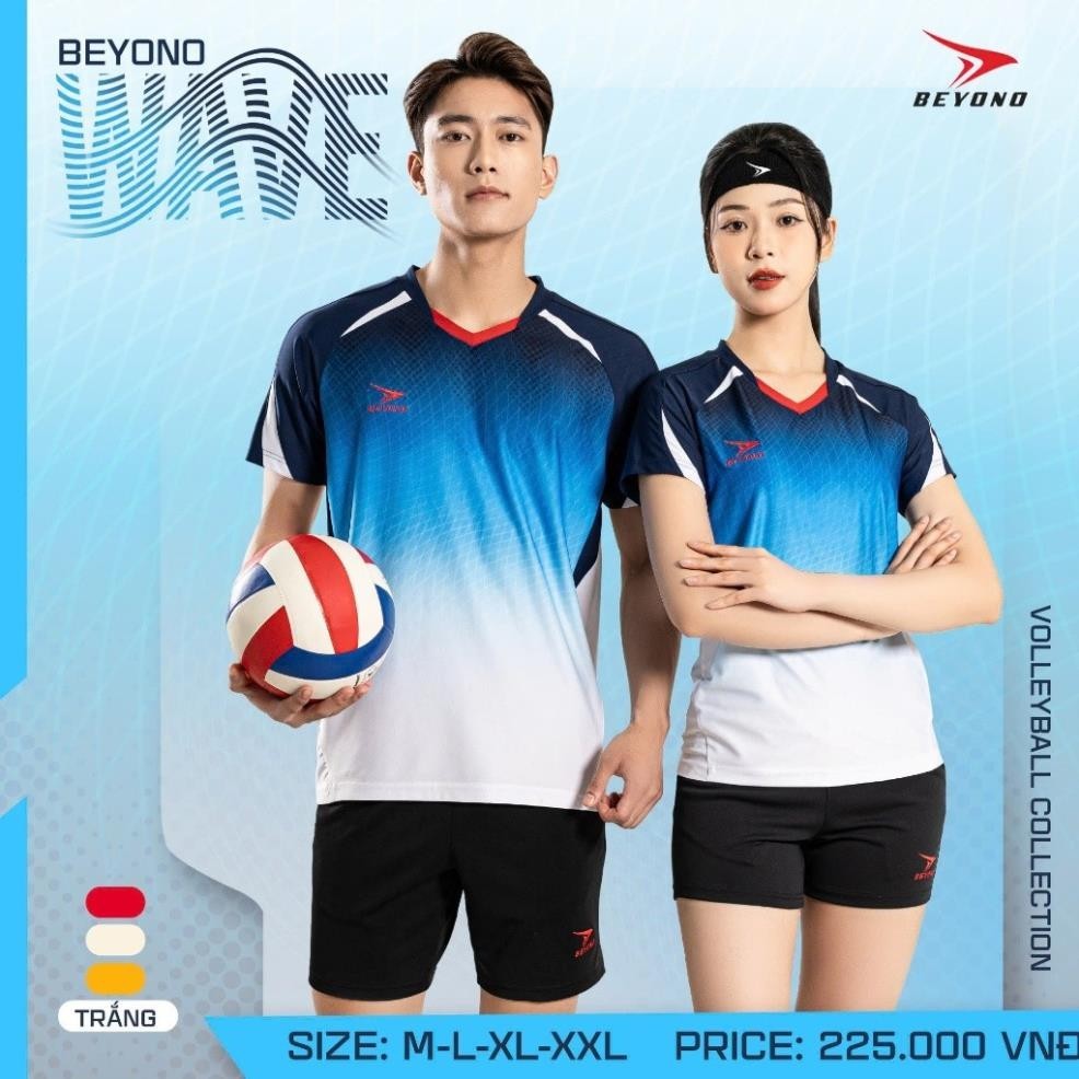 Áo Bóng Chuyền Nam Nữ Beyono Wave, Đồ Bóng Chuyền Cầu Lông Chính Hãng, Chất Vải Thoáng Mát