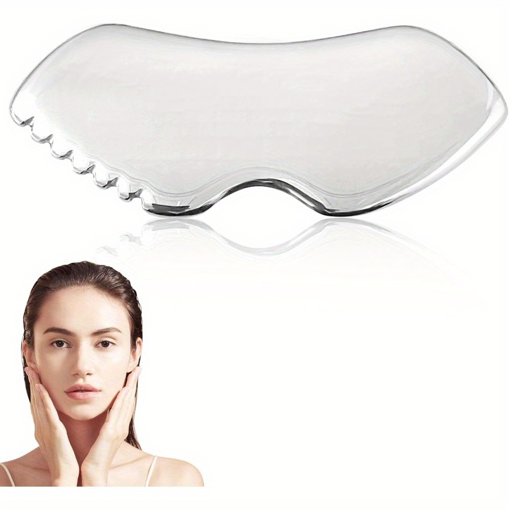 Gua Sha Thép không gỉ, Mặt kim loại Gua Sha để điêu khắc hàm, Guasha Tool Face Body Gua Sha (Bạc), G