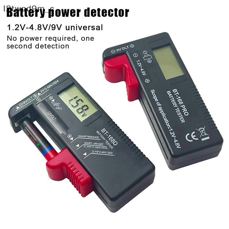 COD BT-168D Pin Tester phổ kỹ thuật số LCD Tester AA AAA CD 9V 1.5V nút di động điện áp pin điện áp 