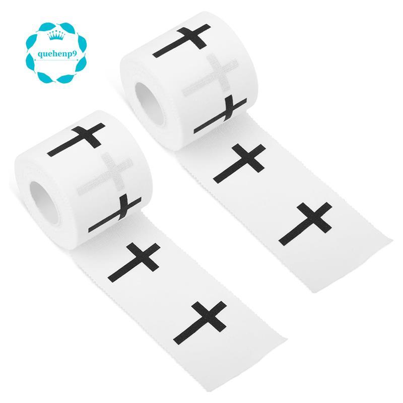 Christian Athletic Tape 2 Cuộn, 23ft Viền Răng Giả Cổ Tay Thể Thao Cotton Thân Thiện Với Da