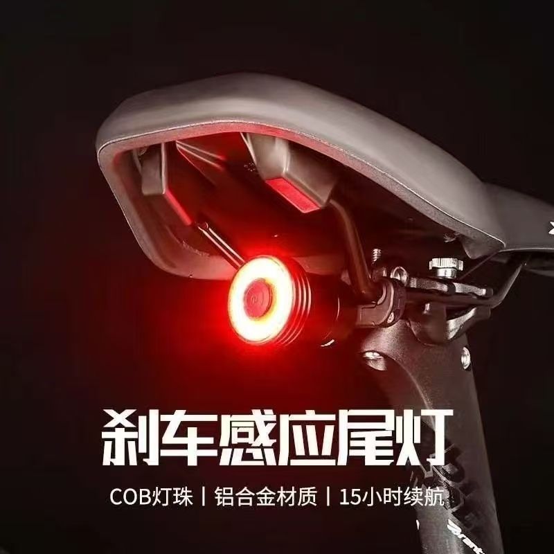 自行车山地尾灯充电单车山地车公路夜骑警示灯骑* 行骑灯装备车灯Bicycle Tail Light LED Mountain Bike Night Warning Rear Light Riding 