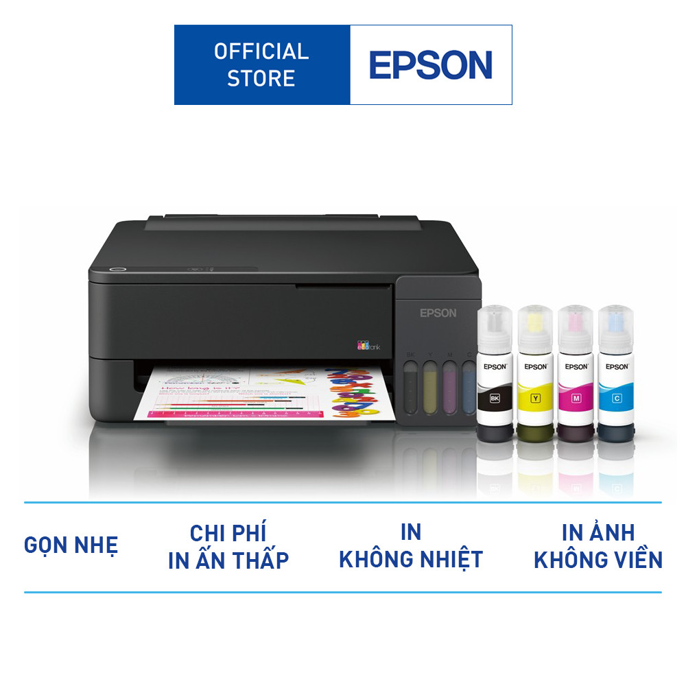 Máy in phun màu Epson EcoTank L1310 - Máy in ảnh không viền (dòng nâng cấp Epson L1210)