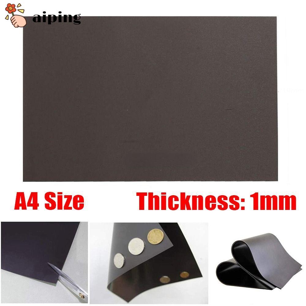 Tấm từ tính AIING, Tấm nam châm A4 từ tính trên một mặt khổ A4, Tấm lót nam châm màu đen dày 1mm Tấm