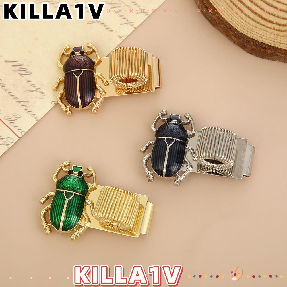 Kẹp bút KILLA1V, có vòng bút Kim loại Scarab Beetle Pen Clip, Đa chức năng Scarab Beetle Đàn hồi Boo