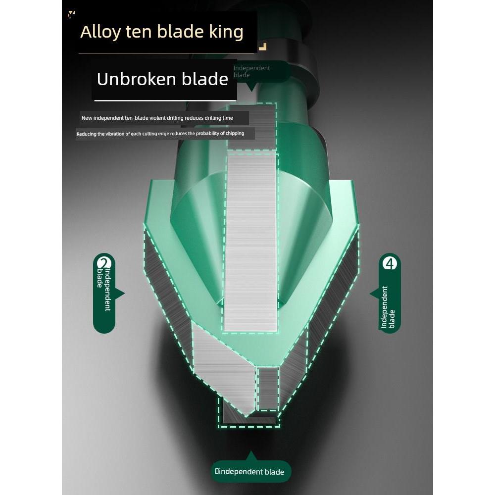 Mười-Blade Lập Dị Khoan Khoan Chữ Thập Mũi Khoan Khô Đấm Full Ngói Gốm Thủy Tinh Siêu Cứng Đấm Bê Tô