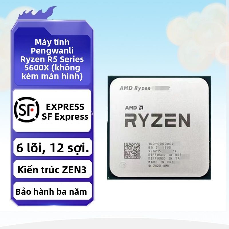 CPU AMD Ryzen 5 5600X/5600XT/5600 trần mới, 6 nhân 12 luồng, chơi game mượt, giá tốt