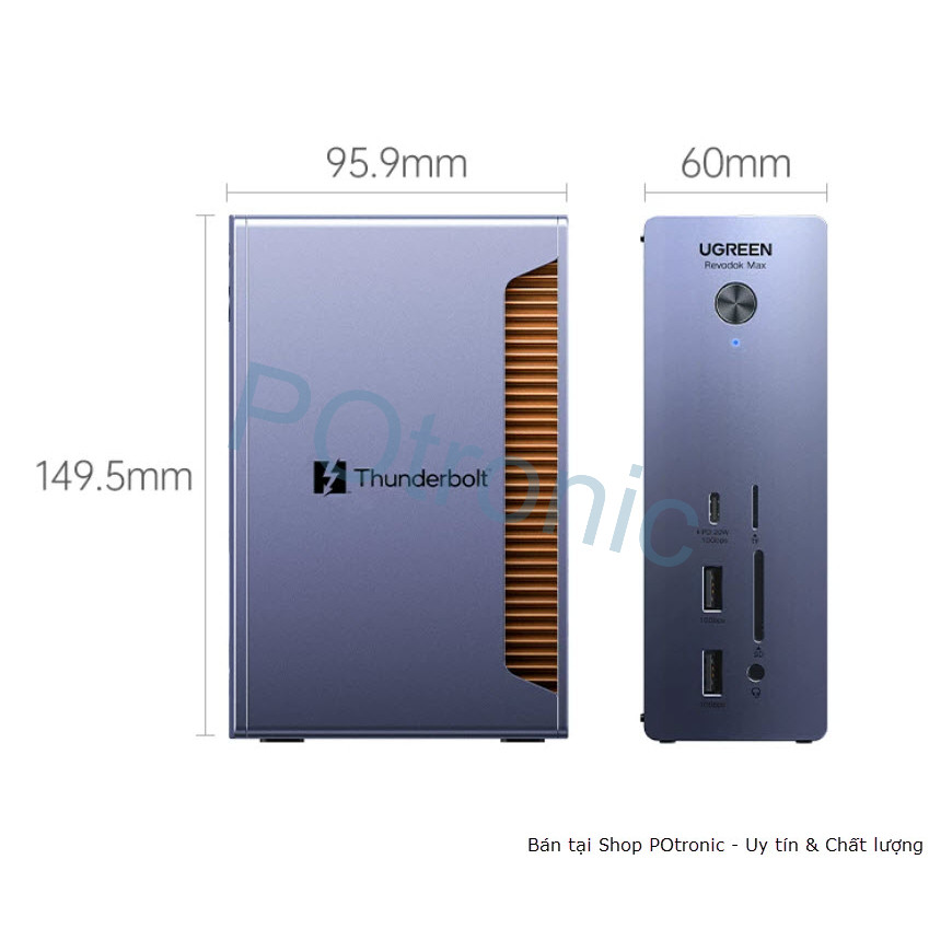 UGREEN Revodok Max – Trạm kết nối Thunderbolt 5 13-in-1 Tốc độ 80Gbps .