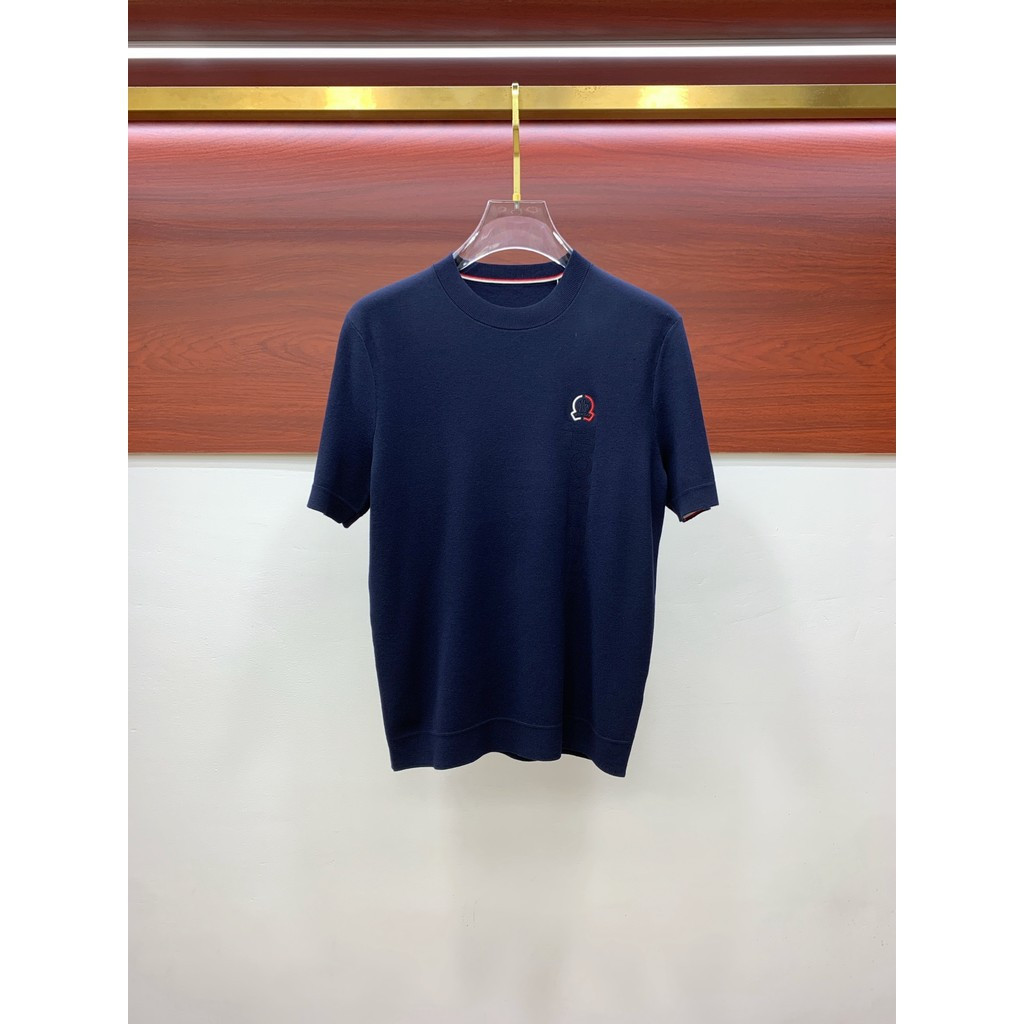 Moncler / Mengkou / 2026 Cổ Tròn Cổ Điển Áo Thun Ngắn Tay Nam Nữ Phong Cách Đế Thiết Kế Bên Trong Cả