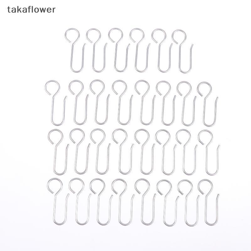 Takaflower 30 Chiếc Tiện Dụng Rèm Phụ Kiện Kim Loại Rèm Tra Cài Đặt Móc Hình Chữ S Kim Loại Trần Tắm