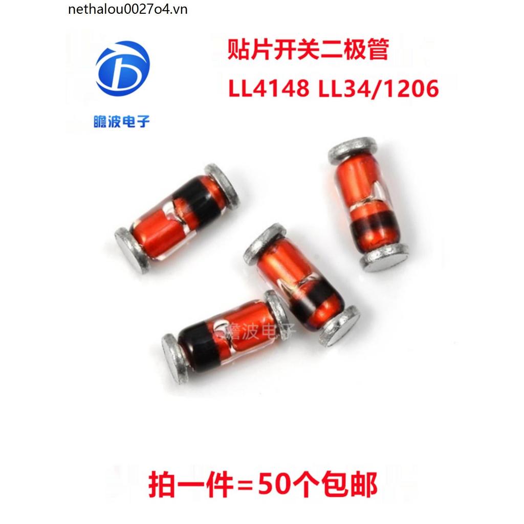 1N4148 IN4148 LL4148 LL-34 Miếng Dán Công Tắc Diode 1206 Kính Hình Trụ SOD-80