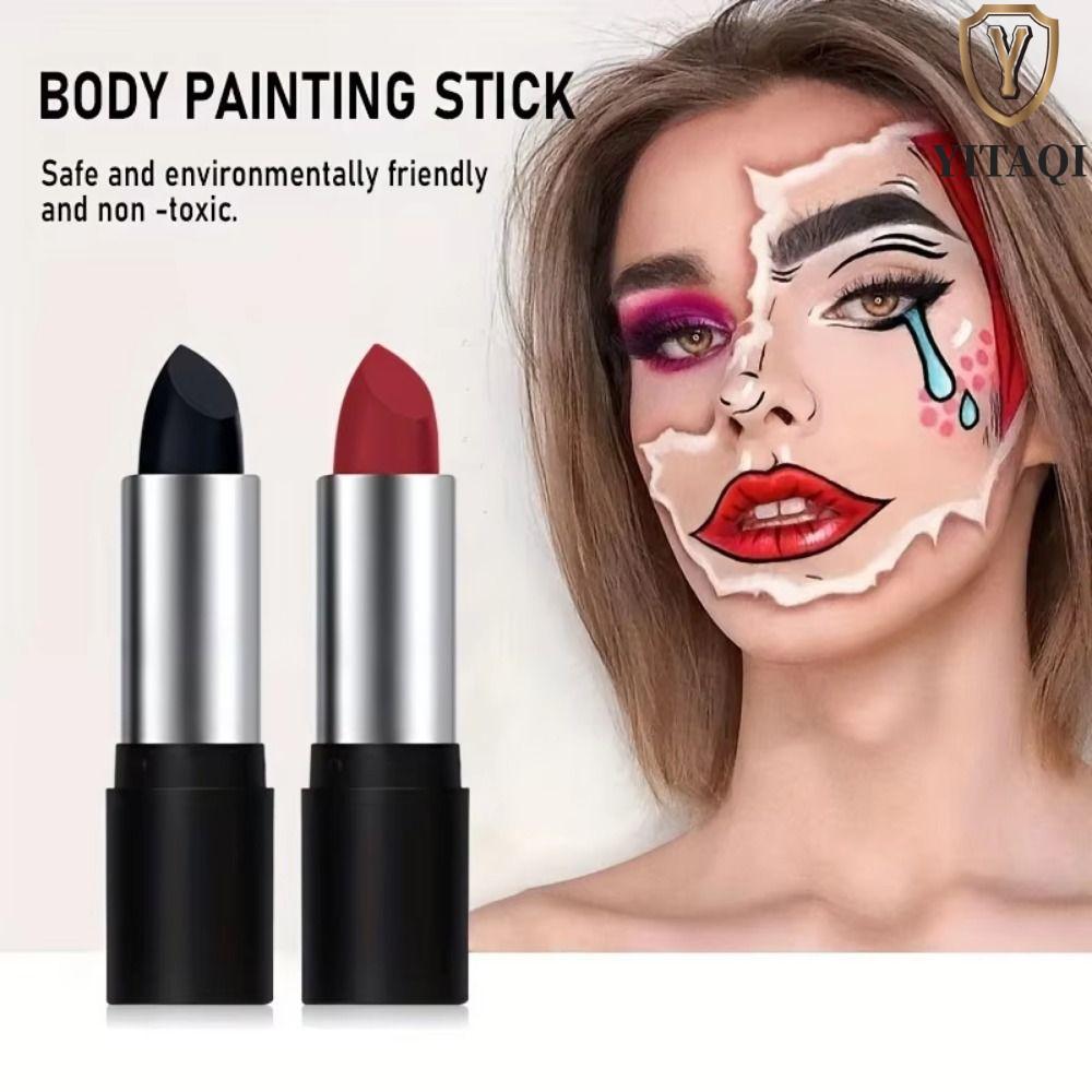 YITAQI Body Art Paint Stick, Trang điểm thể thao lâu trôi Halloween Face Painting Stick, Tranh Stick