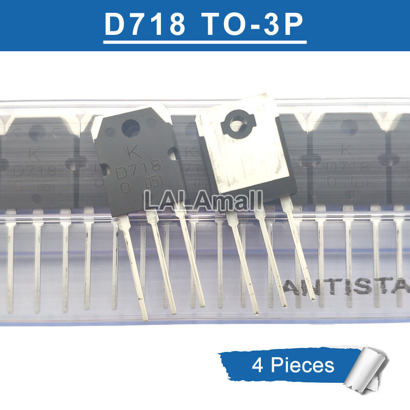 4 Chính Hãng 2SD718 D718 TO-3P KTD718 KD718 KTD718-O-U / P TO3P NPN Bộ Khuếch Đại Công Suất Cao Tran