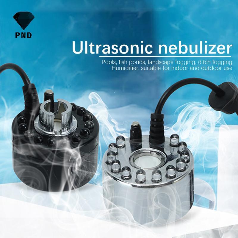 PND Halloween LED Đài Phun Nước Ao Fogger Mini Mist Maker Fogger Ao Vườn Máy Phun Sương Cho Hallowee