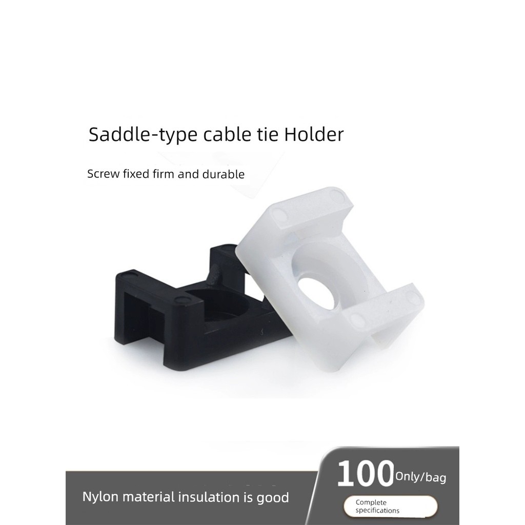 Yên Xe Loại Dây Buộc Cáp Cố Định Khóa Ghế Nylon Dây Buộc Dây Định Vị Lỗ Vít 100 Miếng