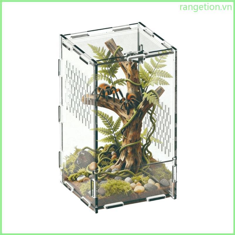 RAN Clear Reptiles Enclosure Breeding Box Jumping Spiders Amphibian Habitat Terrarium