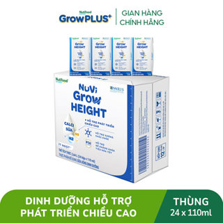 Thùng 24 hộp SBPS Nuvi Grow Height 1+ hỗ trợ phát triển chiều cao hộp 110ml 