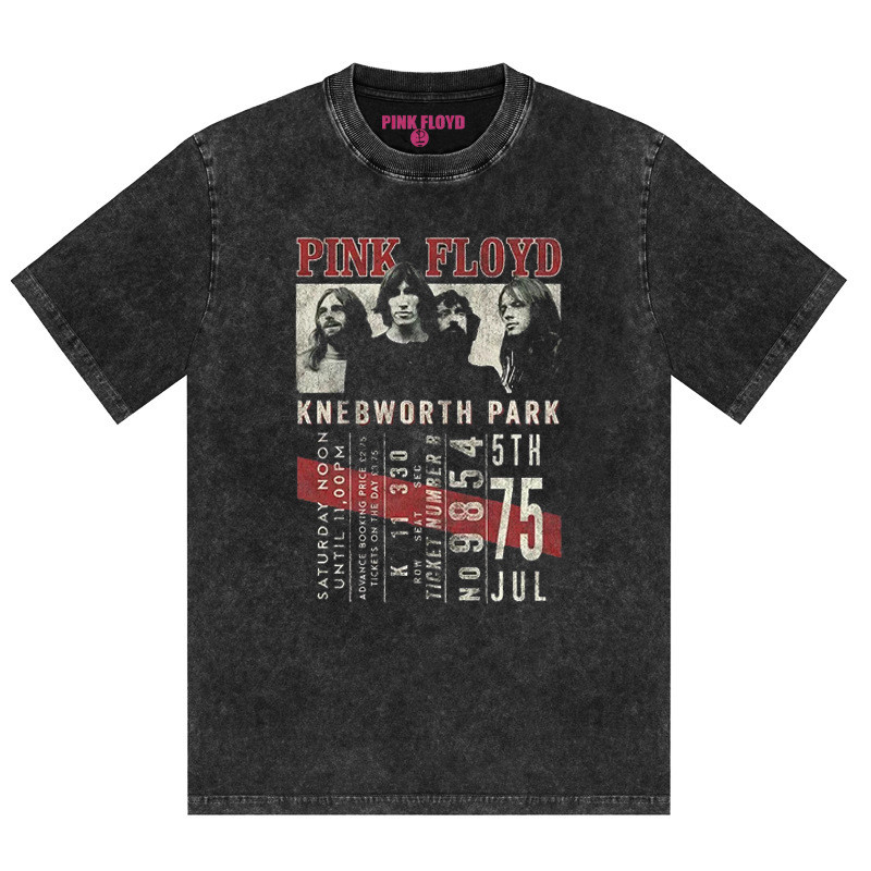 Mới Pink Floyd Pink Pink Floyd Ban Nhạc Rock Đau Khổ Rửa Retro Batik Áo Thun Tay Ngắn