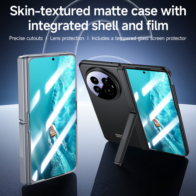 Ốp lưng siêu mỏng mờ cho Vivo X Fold6 FOLD6 Fold 6 5G Vỏ bảo vệ bản lề lò xo gấp từ tính