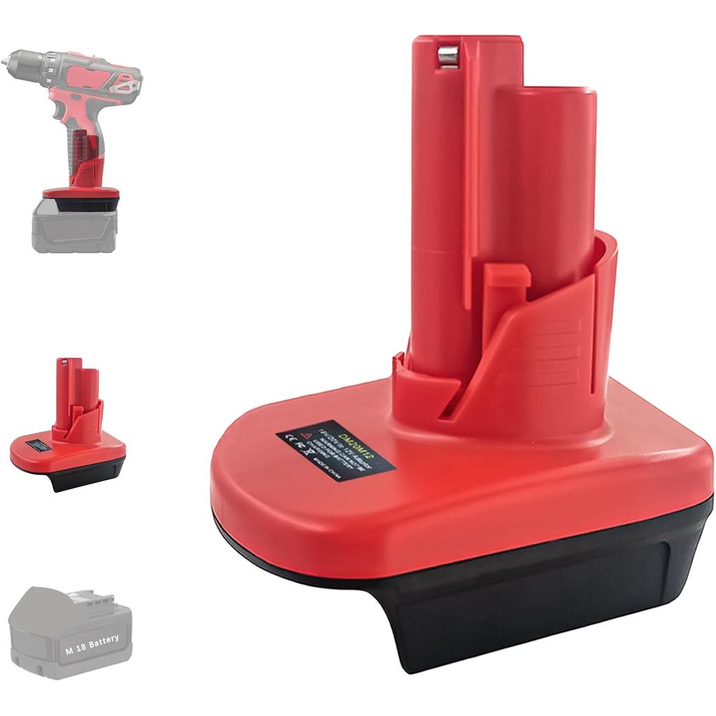Chuyển đổi bộ chuyển đổi cho pin Milwaukee M18 sang dụng cụ không dây 12V, cho các công cụ M18 sang 