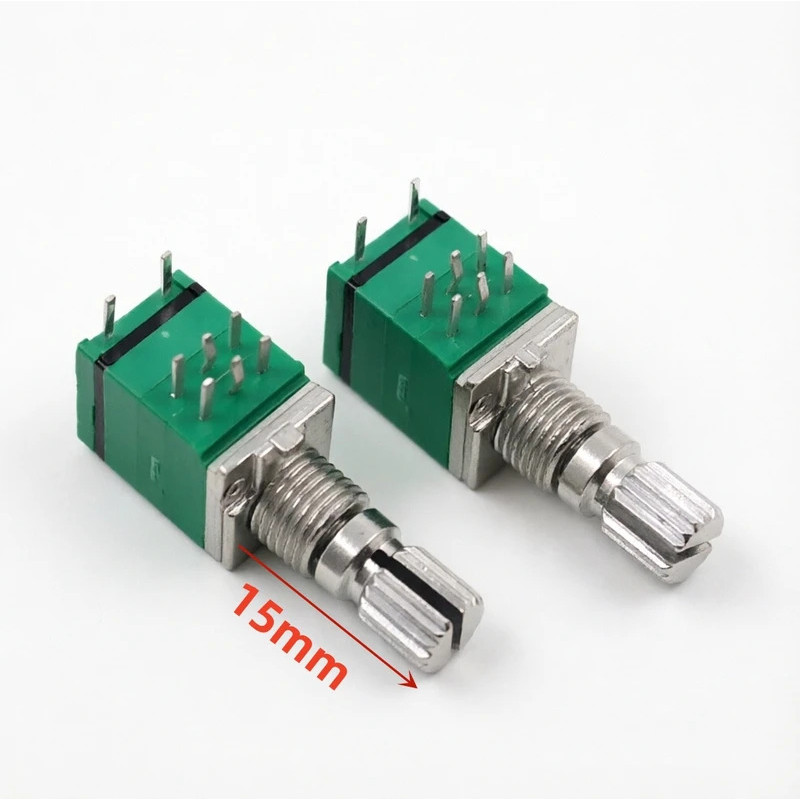 2 CHIẾC RK097 Kênh Kép Có Công Tắc Đẩy Chiết Áp B10K B20K B50K B100K Điện Trở Có Thể Điều Chỉnh Loa 