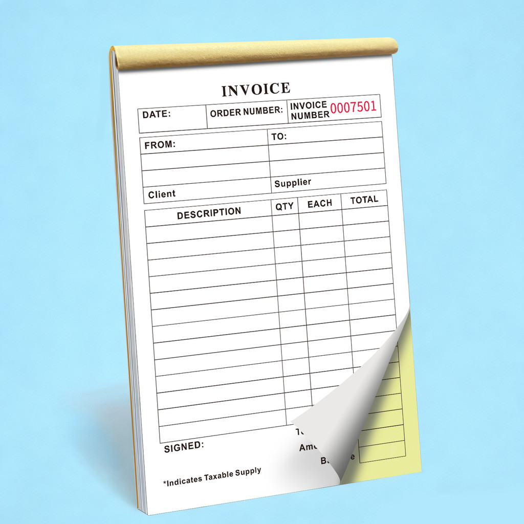 Giao hàng chuyên dụng Note Business Hai phần đặt hàng Mẫu sách INVOICE INVOICE Đồng đặt hàng Sách gi