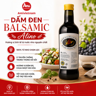 Dấm đen Balsamic Alino 500ml, Dấm nho ủ lâu năm truyền thống Tây Ban Nha