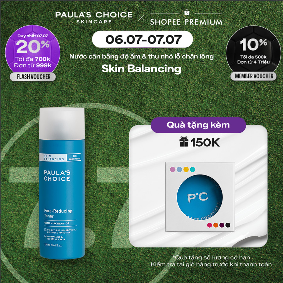 Nước cân bằng độ ẩm và thu nhỏ lỗ chân lông Paula's Choice Skin Balancing Pore-Reducing Toner 190ml 1350