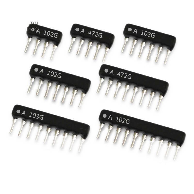 20 Cái / lốc 8PIN Loại trừ Mạng Điện Trở mảng 220 330 470 510 1K 4.7K 5.1K 10K A102J A472J A512J A10