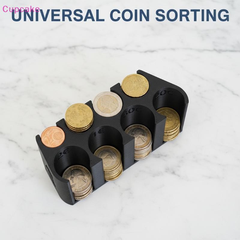 [CKE] Hộp đựng tiền xu Euro 2 Euro 1 Euro 50 Cent Sắp xếp lưu trữ cho cửa hàng Cheout Qui Phân loại 
