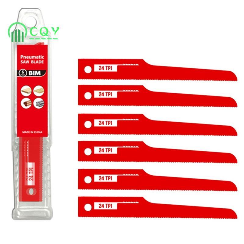 Lưỡi cưa cơ thể bằng khí nén, P4EV-6 4 "24 TPI Lưỡi cưa chuyển động không khí mịn 6 chiếc Cắt kim lo