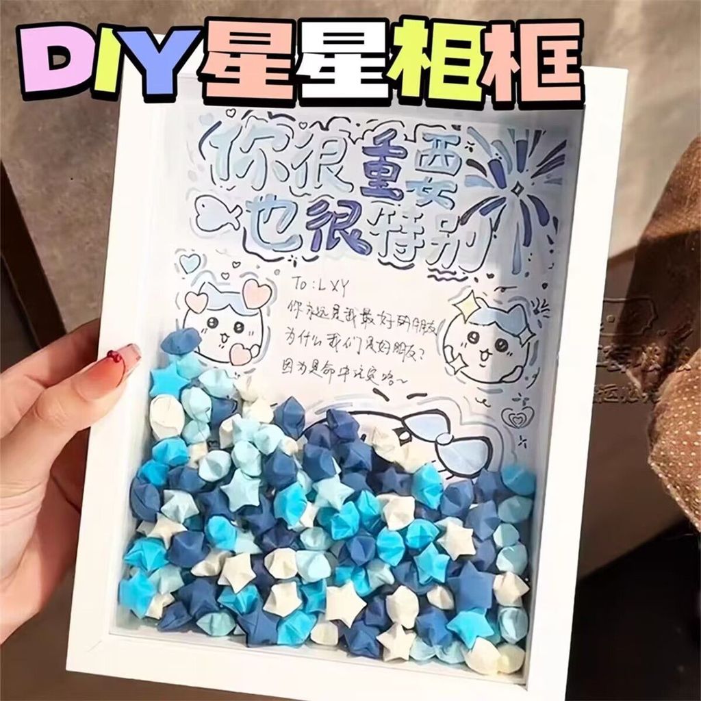 giấy gấp sao dạ quang giấy gấp sao 1000 tờ giấy gấp origami Ngày Lễ Tình Nhân Tự Làm Handmade Origam