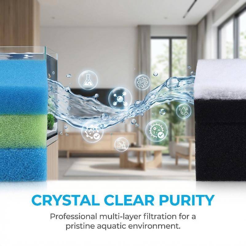 Bộ lọc bể cá Tweeduj Cotton 5 CÁI có thể gập lại với Juwel Bioflow Miếng đệm mềm và dày đặc cho bể c