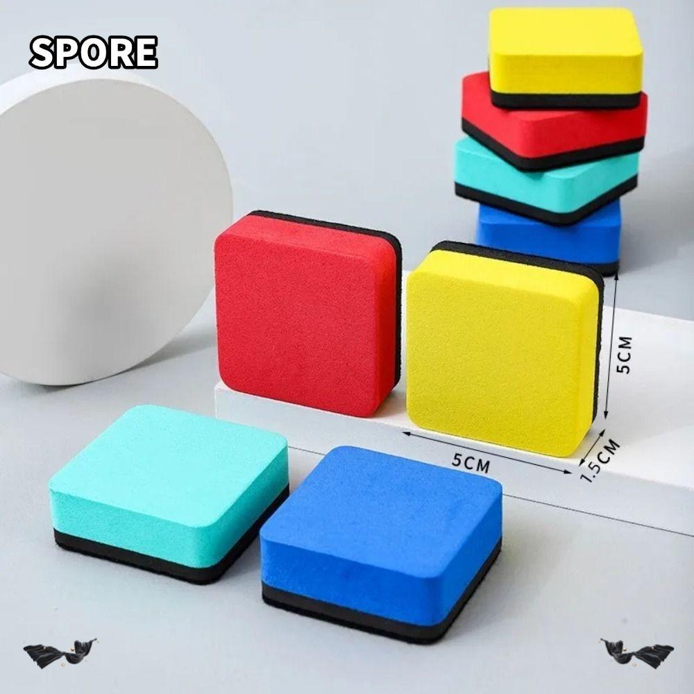 SPORE Whiteboard Dry Eraser, Vuông Nhiều Màu Bảng Trắng Tẩy, Hoạt Hình Marker Cleaner Văn Phòng Trườ