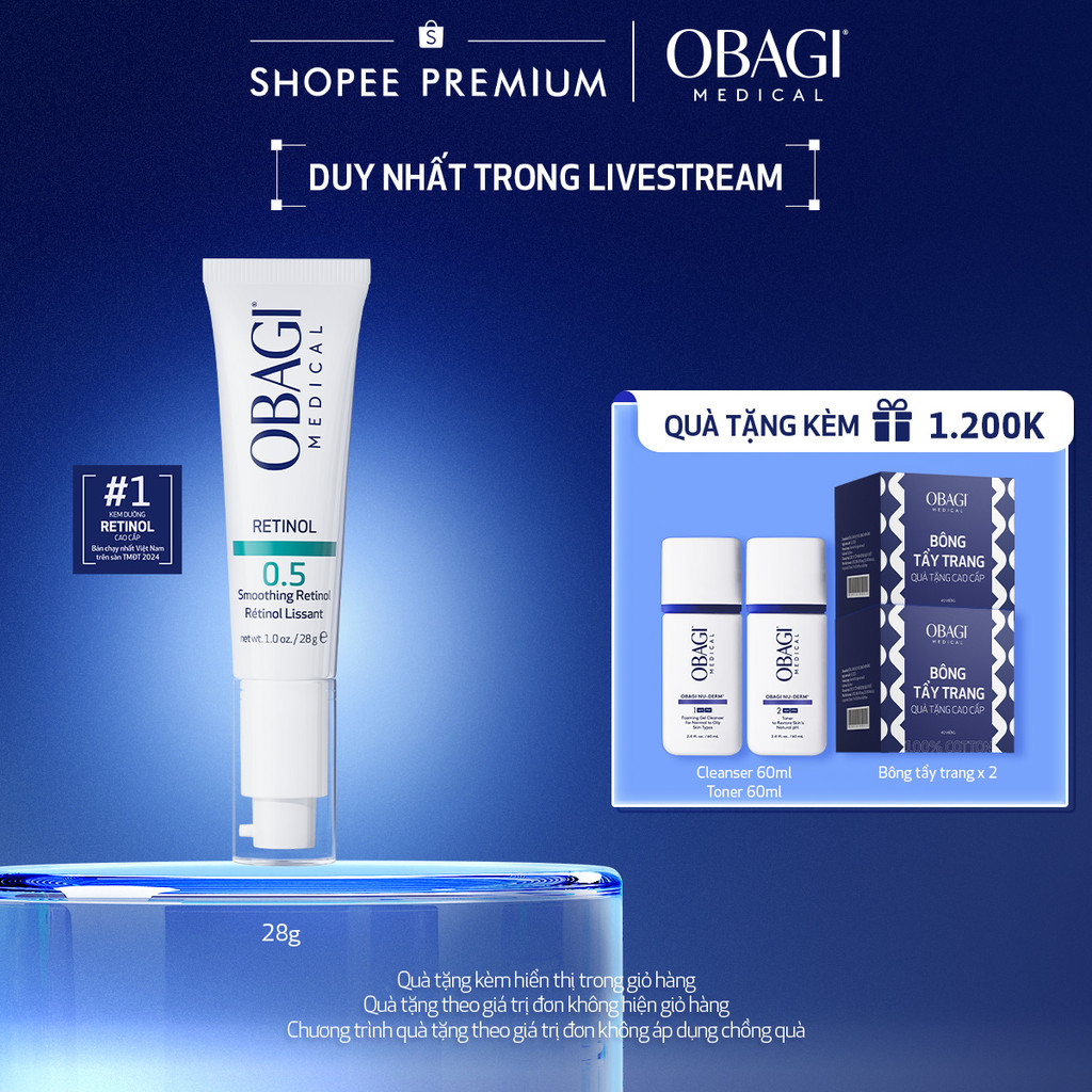 [Obagi-KOL] Kem Dưỡng Làm Mờ Nếp Nhăn & Làm Đều Màu Da Obagi Retinol 0.5 (28g)
