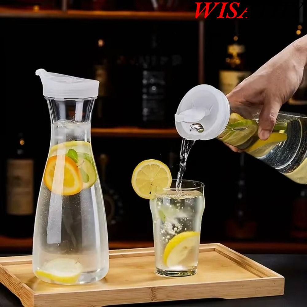 Bình nước WISHY, Bình nước ép trong suốt bằng nhựa, Bình nước dung tích lớn chịu nhiệt