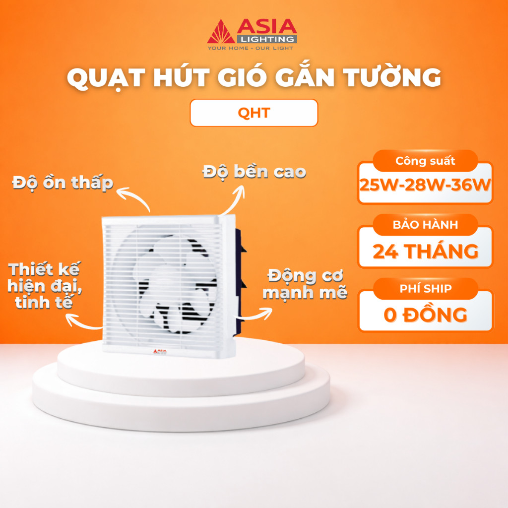 Quạt Hút Gió Gắn Tường Asia Lighting - QHT