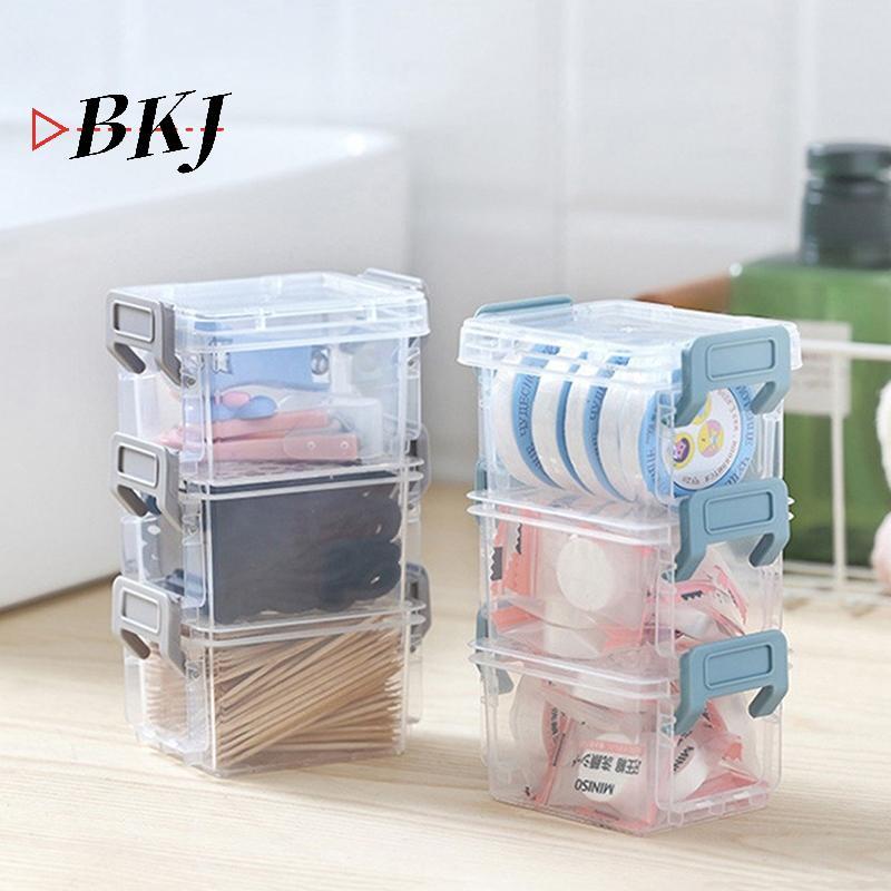 [KJ] Hộp đựng đồ di động trong suốt 3 lớp kèm hộp đựng đồ trang sức Magic Bule [Mới]