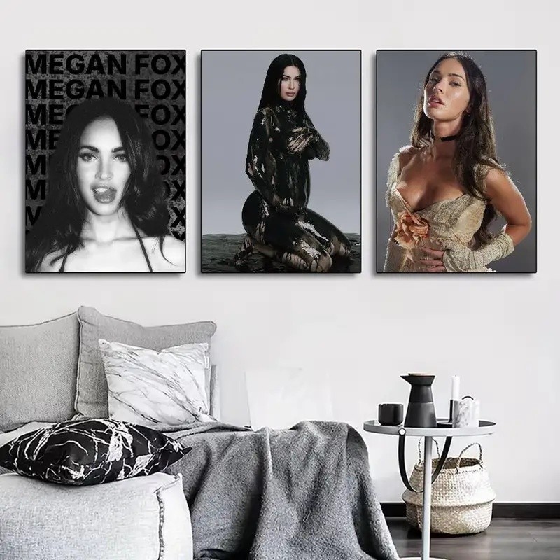 Poster M-Megan Fox cho phòng khách, phòng ngủ, văn phòng hoặc quán Bar, sử dụng trong nhà, nghệ thuậ