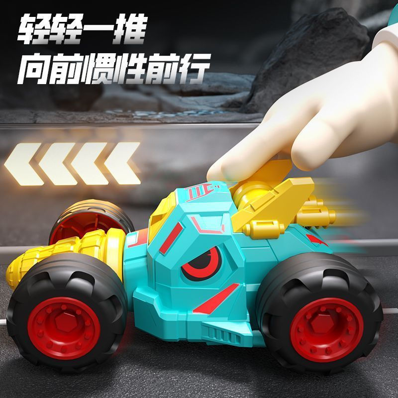 Fun Drill-in-the-Ground Children's Rotating Drill Toy Birthday Gift Car Racing Battle Car Toy12y New