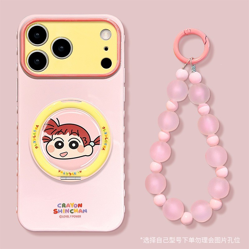 Thích hợp cho Ốp điện thoại 17promax iphone15 Dumb Shin-Chan Nini Bracket 16 Silicone 14 Cặp 13