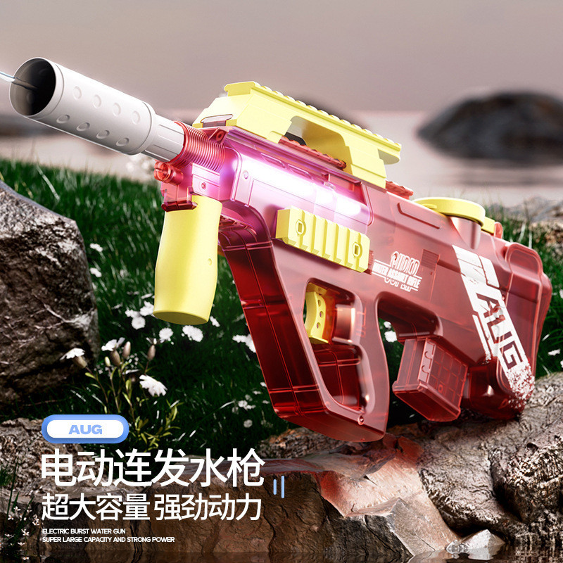 Nhấp Nháy Trẻ Em Điện Tốc Độ Cao Nước AUG Burst P90 Tưới Nước Chiếu Sáng Bãi Biển Mùa Hè Chơi Đồ Chơ