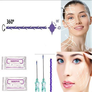 Min-erva 18 * 100mm Protein Line Degree Lifting Facial Thread Massage PDO Face Lifting Maintenance T