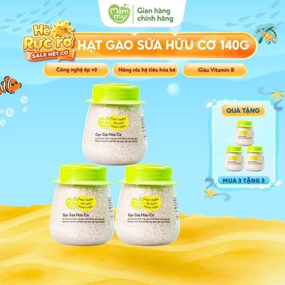 Combo 3 hũ gạo sữa Mămmy nấu cháo cho bé ăn dặm, hũ 140gr