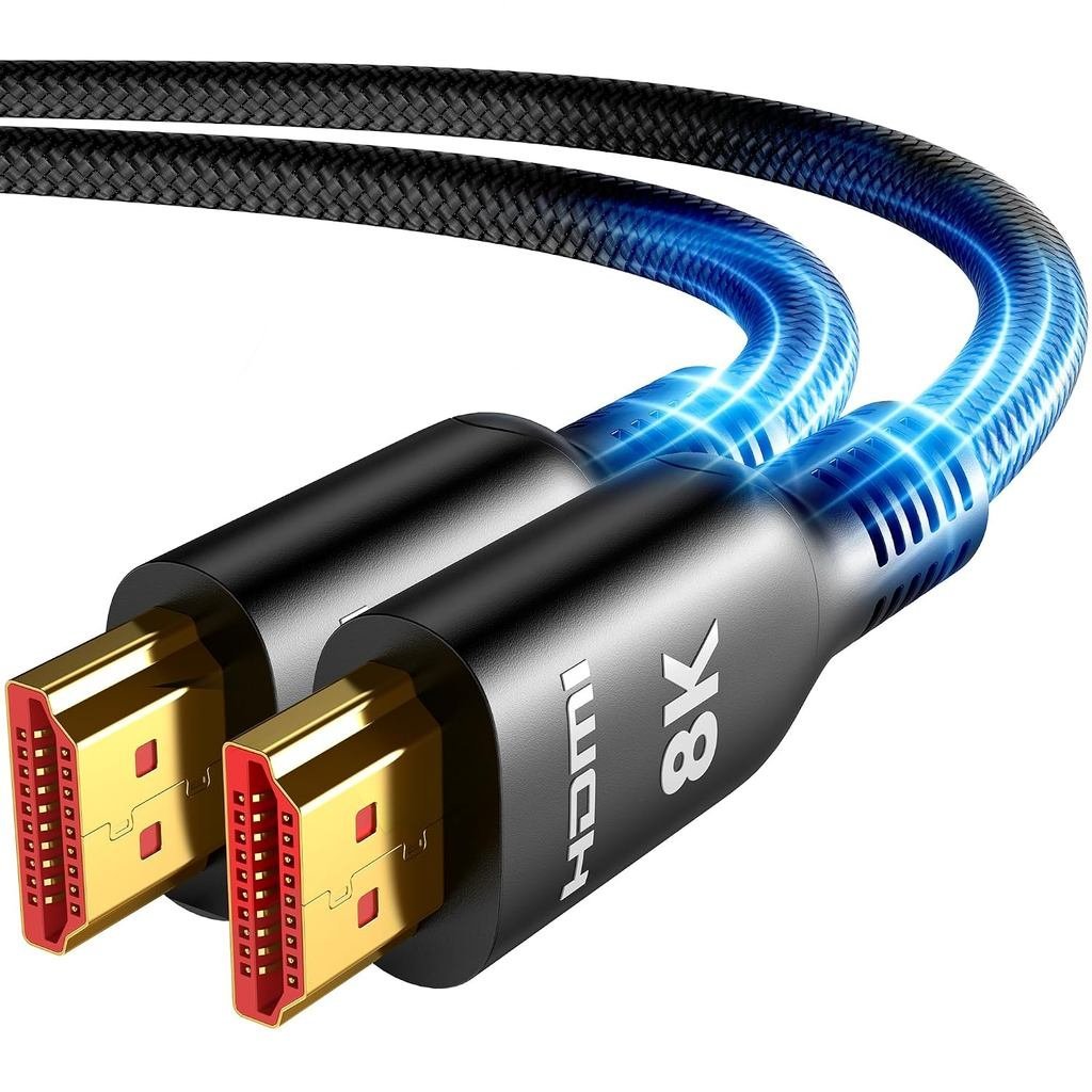 Highwings Long HDMI Cable 20 FT, 10K 8K Ultra HD High Speed 2.1 HDMI 48Gbps | Braided HDMI Cord-4K@1