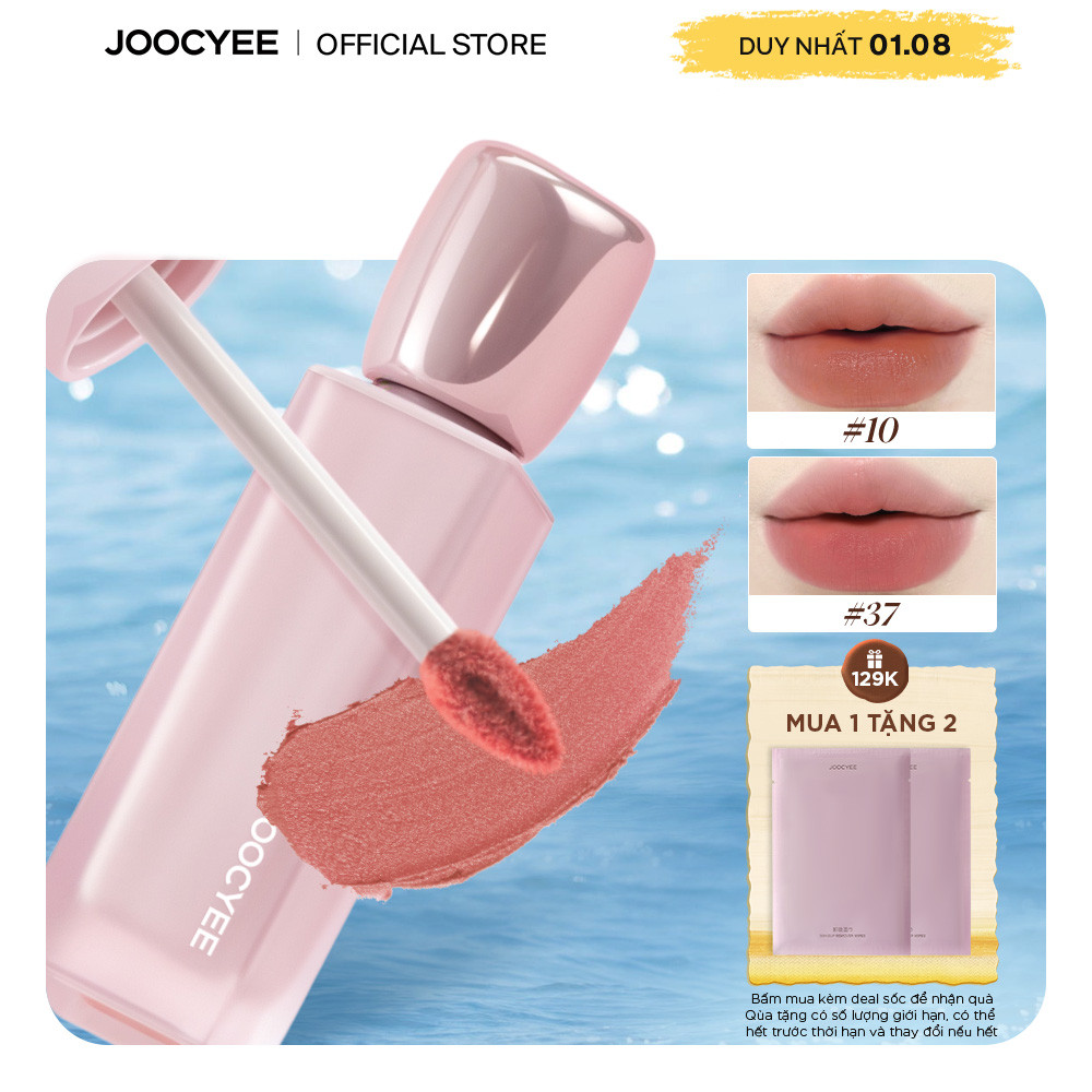 [Mới] Son kem bán lì JOOCYEE Matte Veil Lip Cream 3.0 thời thượng, tôn da, mỏng nhẹ, dưỡng ẩm, lâu trôi, không gây nặng môi.