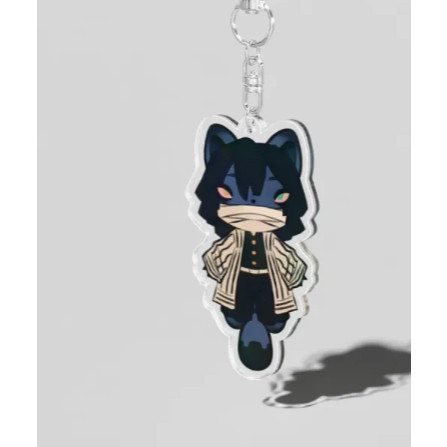 Obanai Cat Clear Acrylic Keychains 1